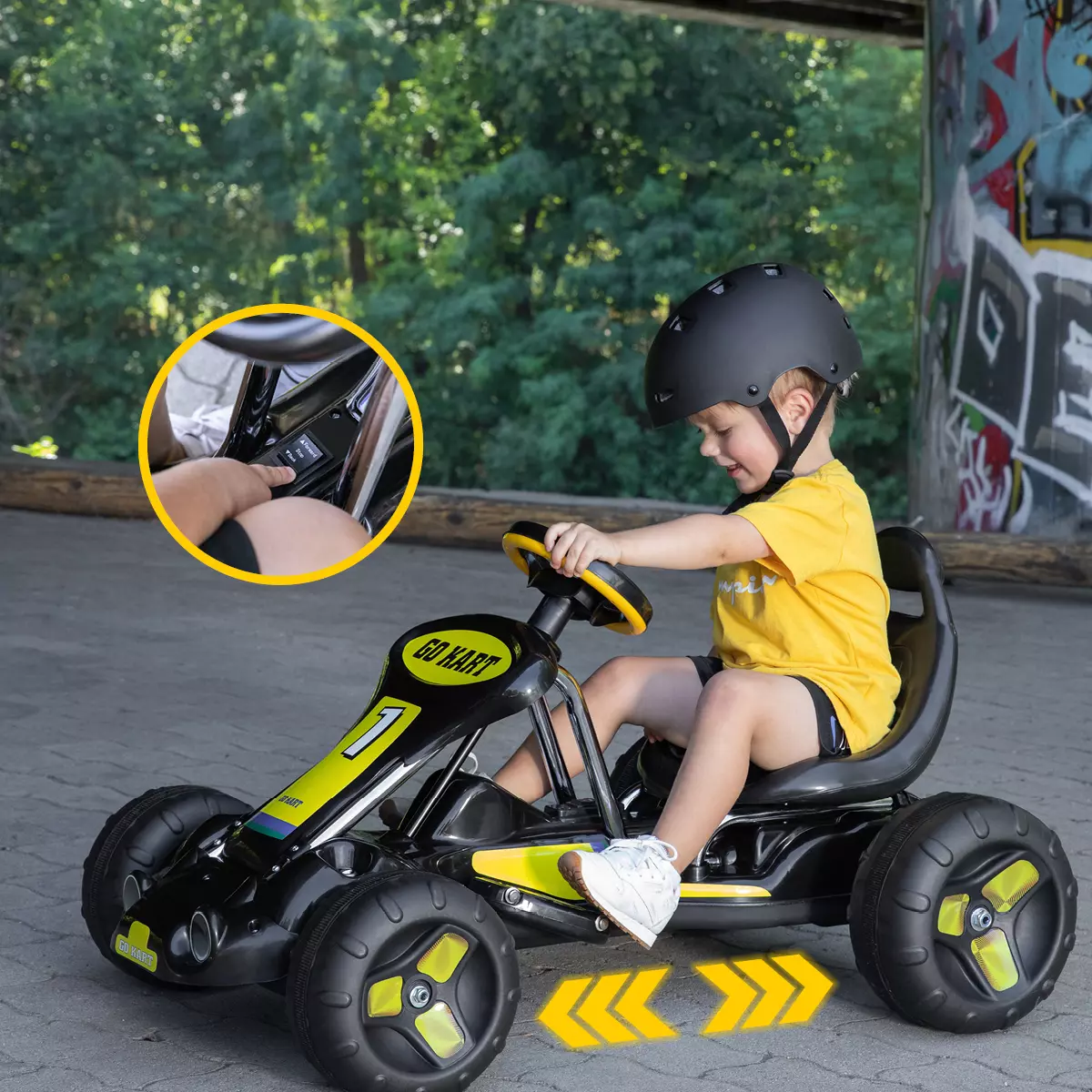  Kinder Elektroauto E-Gokart Mit 24V Und Driftfunktion + 2x  12V9AH Akku Und 2 Motoren- Weiss
