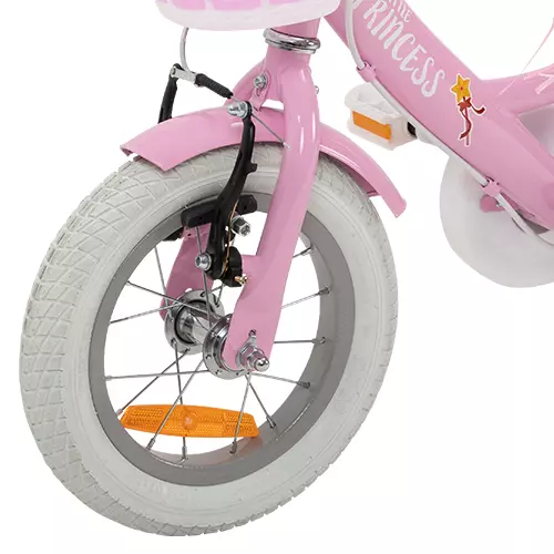Vergrößertes 12-Zoll-Vorderrad des Kinderfahrrads Princess von Actionbikes