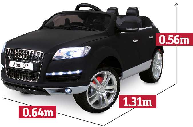 Kinderauto Elektroauto Audi Q7 in schwarz große Version 1,31m Kinderfahrzeug neu 