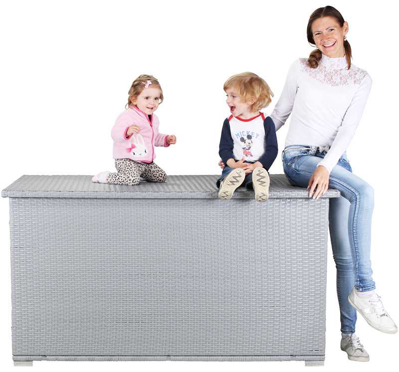 Polyrattan Auflagenbox Grande 950 Liter Polyrattan Auflagenbox Grande 950 Liter