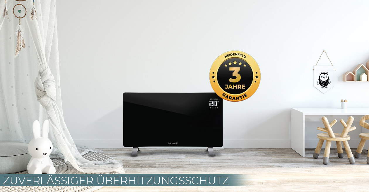 Heidenfeld Elektroheizkörper HF-GK100C, Curved Glaskonvektor / Konvektorheizung, 2000W Heidenfeld Elektroheizkörper HF-GK100C, Curved Glaskonvektor / Konvektorheizung, 2000W