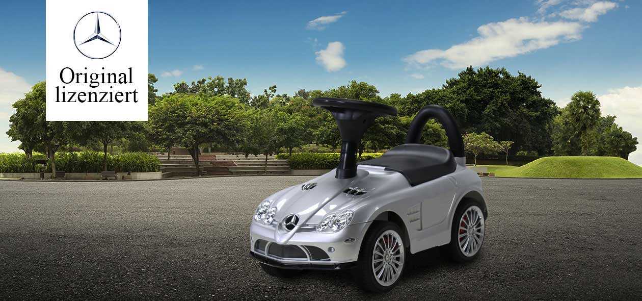 Kinder Rutschauto Mercedes SLR lizenziert - lackiert Kinder Rutschauto Mercedes SLR lizenziert - lackiert
