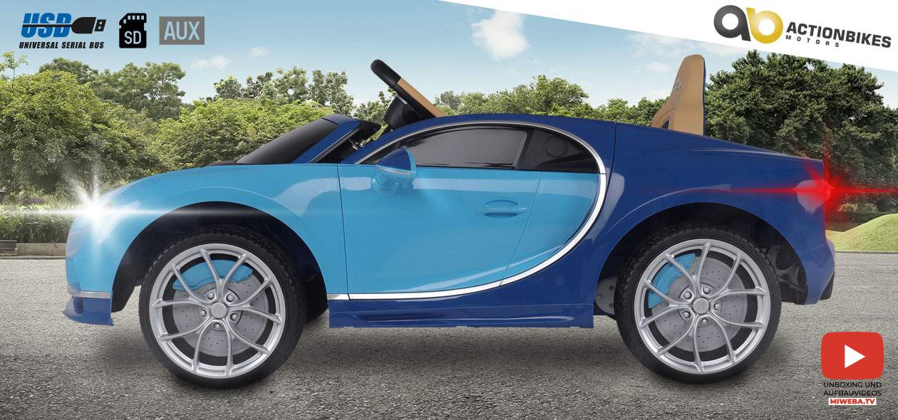 Actionbikes Motors Kinder Elektroauto Bugatti Lizenziert