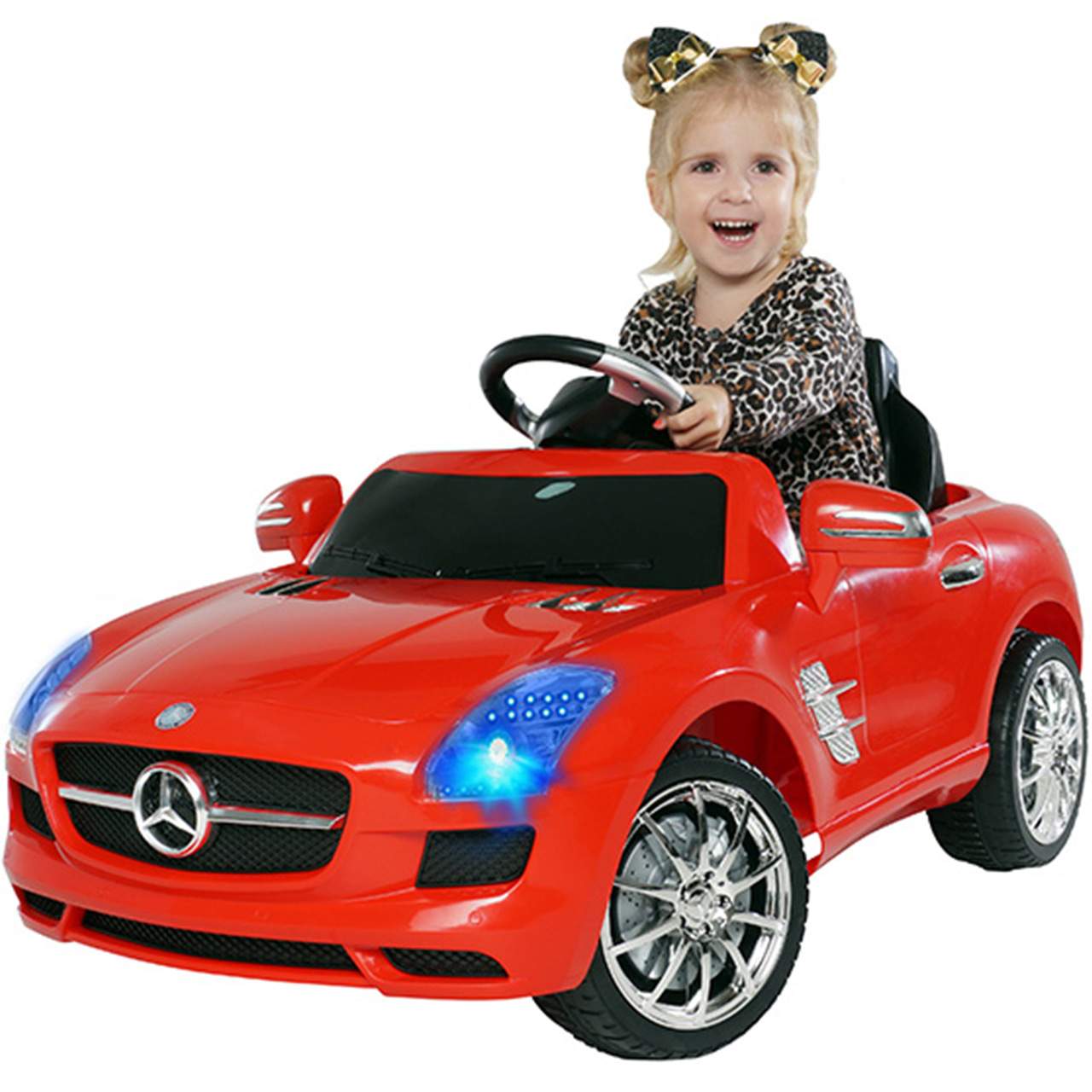 SLS AMG Cabriolet Elektro Kinderauto Kinderfahrzeug Kinder Elektroauto Weiss 