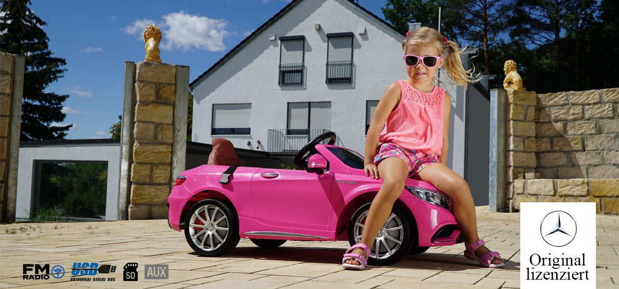 GOPLUS Kinder Elektroauto Mercedes Benz AMG S63, Elektrisches Auto mit 2,4  G Fernbedienung, Simuliertes Kinderfahrzeug