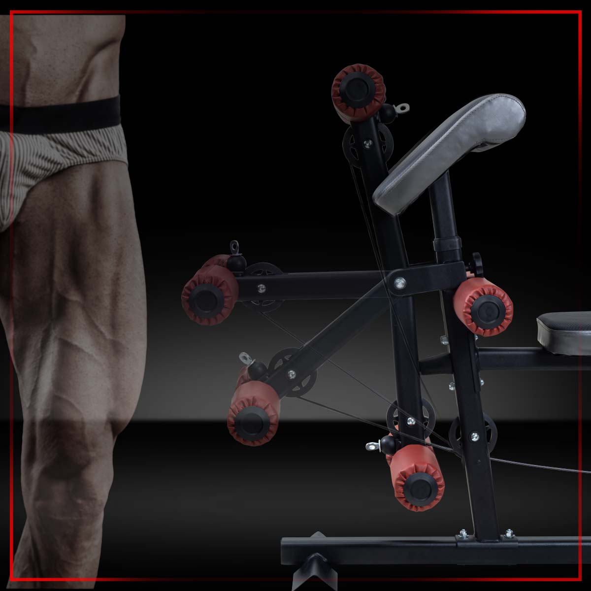 Beinstrecker mit vielen Variationen Miweba Sports 50in1-Kraftstation MK500 Pro
