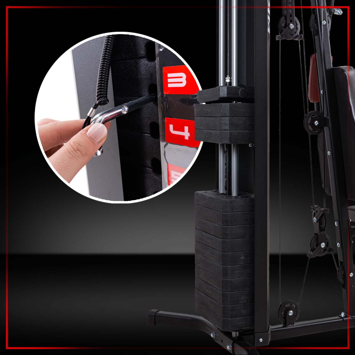 Fitnessstation mit 60kg Gewichtblock Miweba Sports 50in1-Kraftstation MK500 Pro