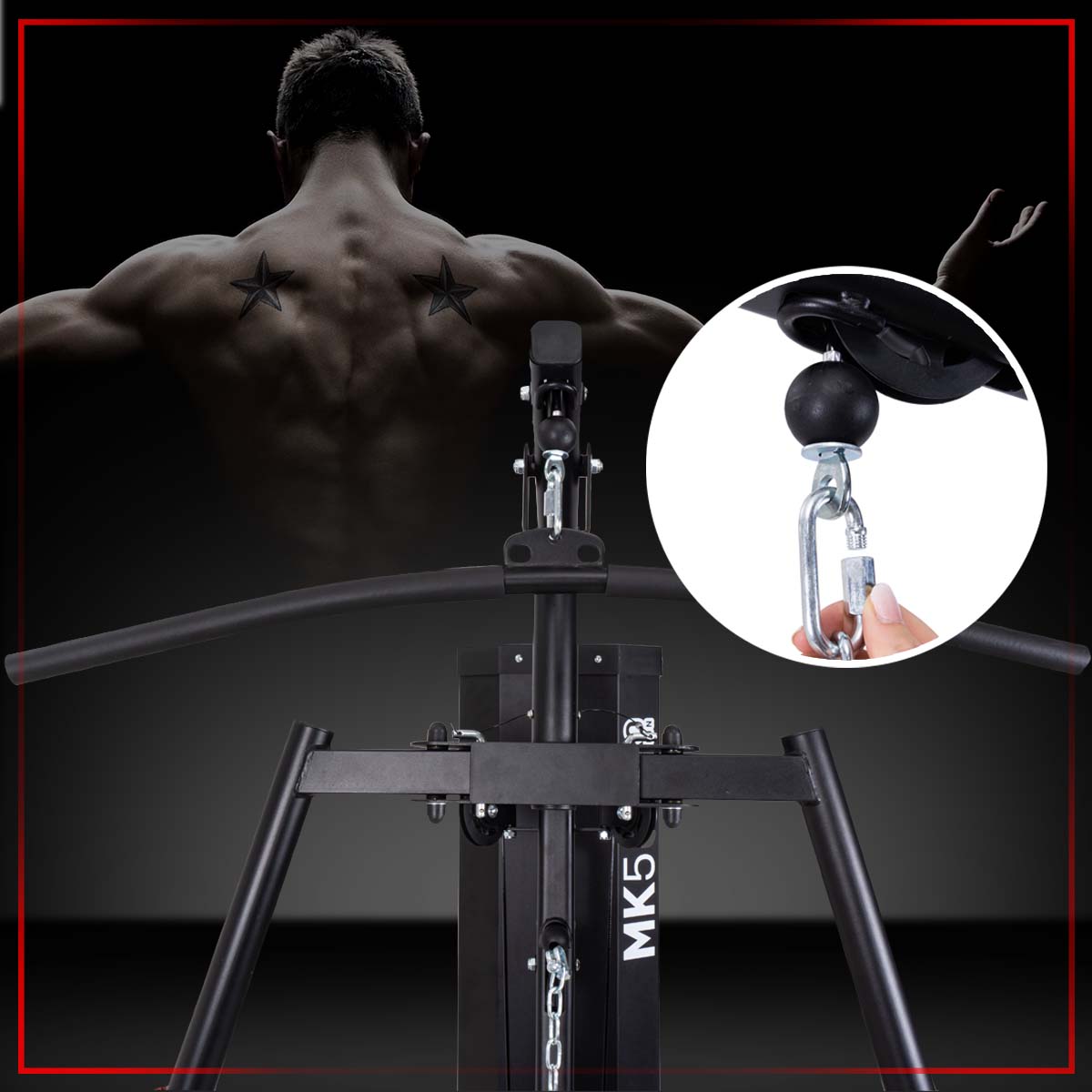 Fitnessturm mit Latzug Miweba Sports 50in1-Kraftstation MK500 Pro