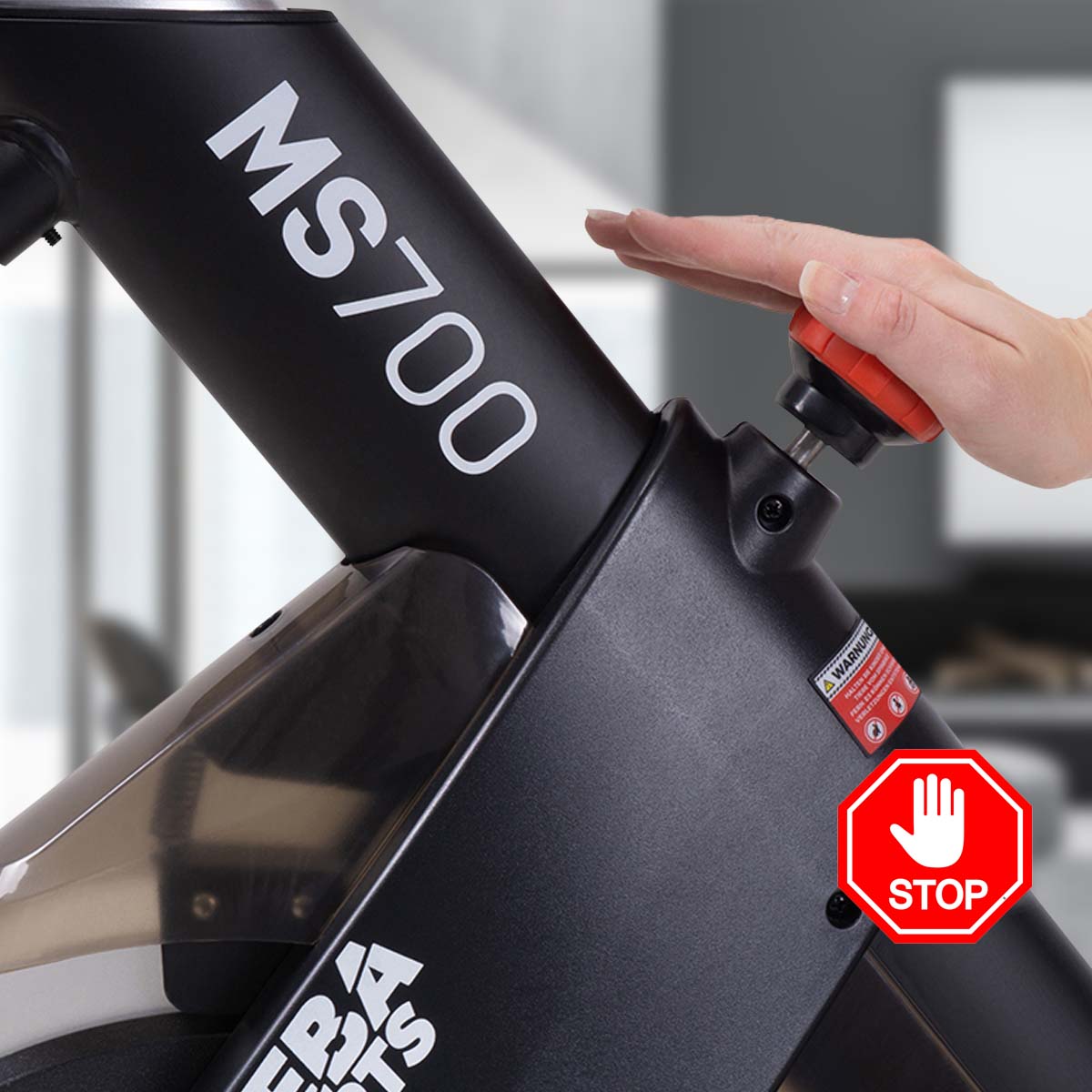 Not-Stopp-Button für Ihren Schutz Miweba Sports Pro-Speedbike MS700