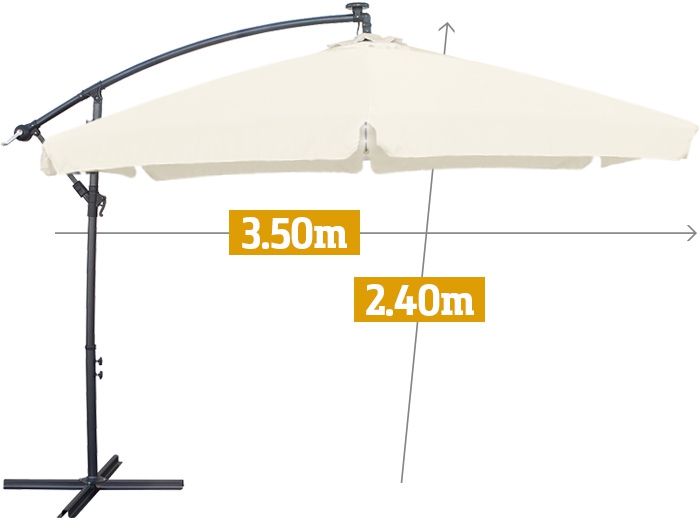 Ampelschirm Sunny Volant LED